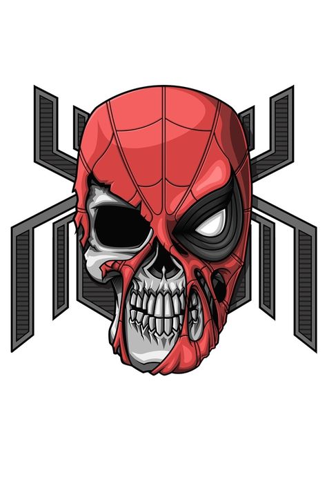 Spider-Man Skull Cewe Dark, Spiderman Dead, Iron Man Face, Wallpaper Spiderman, Spiderman Painting, Military Drawings, Western Wallpaper Iphone, Skulls Drawing, Hero Movie