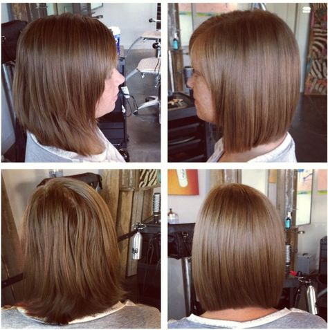 Fixed a cut she had done by another stylist, before and after! J Allen Studio lexington, ky New Hair Do, Best Short Haircuts, Haircuts For Fine Hair, Short Hair With Bangs, Short Bob, Short Bob Hairstyles, Short Hair Cuts For Women, Great Hair, Bobs Haircuts