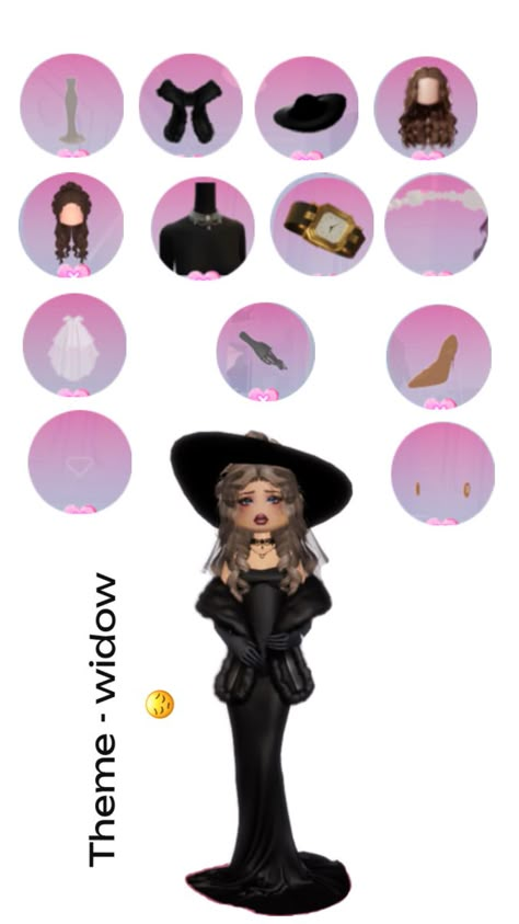 Theme - widow - VIP Widow Outfit Dress To Impress, Widow Dti Outfit, Widow Dress To Impress Outfit, Vip Outfits Dress To Impress, Vip Dress To Impress Outfits, Dti Outfits Vip, Dress To Impress Vip Outfits, Dress To Impress Vip, Code Dress