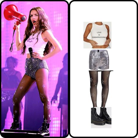 The perfect concert outfit Olivia Concert Outfit Ideas, Olivia Rodrigo Guts Concert Outfit Ideas, What To Wear To Olivia Rodrigo Concert, Oliva Rodrigo Outfits Ideas, Olivia Rodrigo Outfit Concert Ideas, Olivia Rodrigo Outfits Concert Ideas, Olivia Rodrigo Outfits Concert, Olivia Rodrigo Concert Outfit, Concert Fits