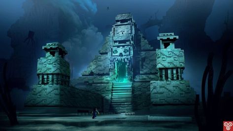 Concept Art Minecraft, Temple Exterior, Minecraft Story Mode, Mansion Exterior, Youkai Watch, Minecraft Drawings, Minecraft Anime, Minecraft Mobs, Landscape Concept