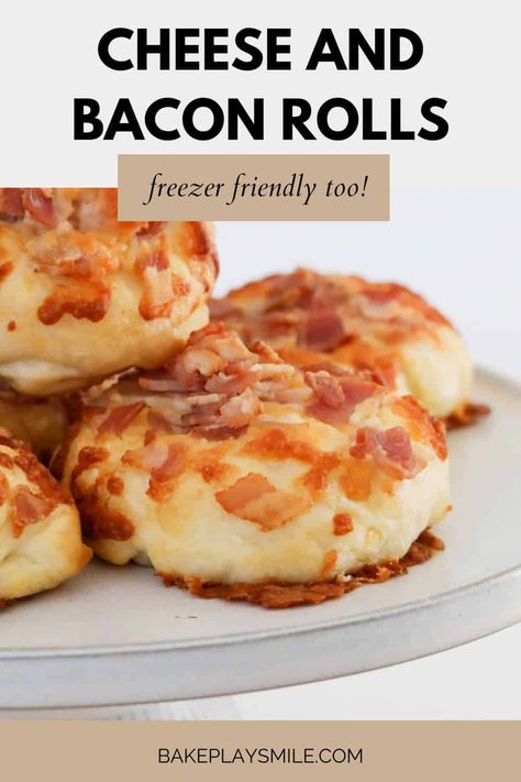 Cheese Bacon Bread, Cheese And Bacon Rolls Recipes, Bakers Delight Cheese And Bacon Rolls, Savoury Lunchbox Ideas, Savoury Rolls, Bacon Rolls Recipe, Cheese And Bacon Rolls, Pastry Snacks, Cheese Bread Rolls