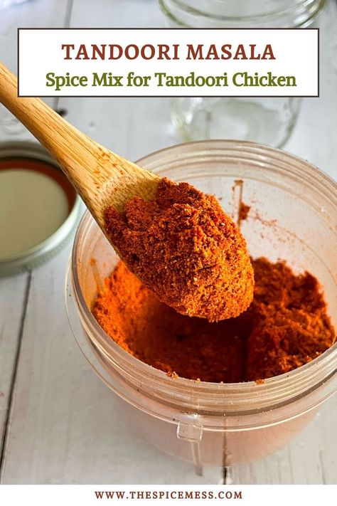 Elevate your favorite dishes with our authentic Tandoori Masala – a perfect blend of aromatic spices for rich, smoky flavor made at home! Tandoori Seasoning Recipe, Tandoori Spice Recipe, Tandoori Masala Recipe, Tandoori Sauce, Butter Chicken Curry, Spice Blends Recipes, Masala Spice, Spice Mix Recipes, Homemade Spice Blends