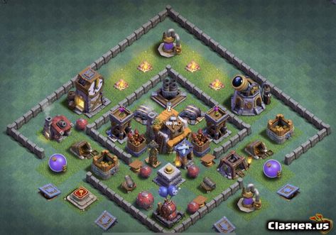 [Builder Hall 5] BH5 Best base #65 [With Link] [3-2021] - Farming Base - Clash of Clans | Clasher.us Clas Of Clan, Marvel Wallpaper, Fat Face, Clash Of Clans, Orange Cat, Town Hall, Layout, Marvel, Orange