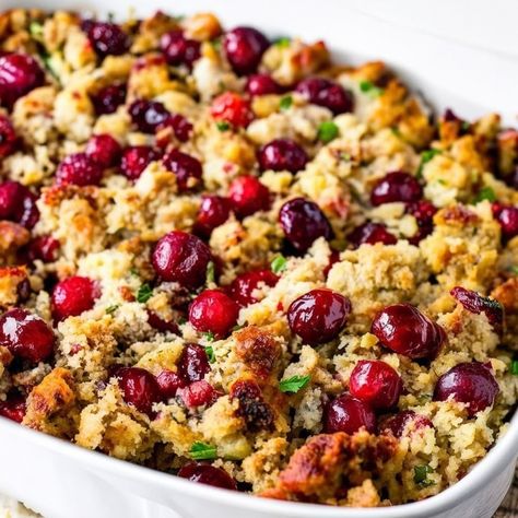 Cranberry Dressing Recipe, Cranberry Bread Stuffing, Fresh Cranberry Stuffing Recipes, Cranberry Stuffing Recipes, Thanksgiving Cranberry Recipes, Cranberry Butter Recipe, Stuffing With Cranberries, Homemade Stuffing Recipe, Cranberry Recipes Thanksgiving