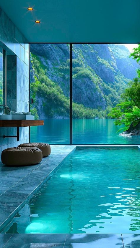 Ideas De Piscina, Amazing Swimming Pools, Indoor Pools, Indoor Swimming Pool, Dream Life House, Resort Design, Indoor Swimming, Dream House Rooms, Indoor Swimming Pools