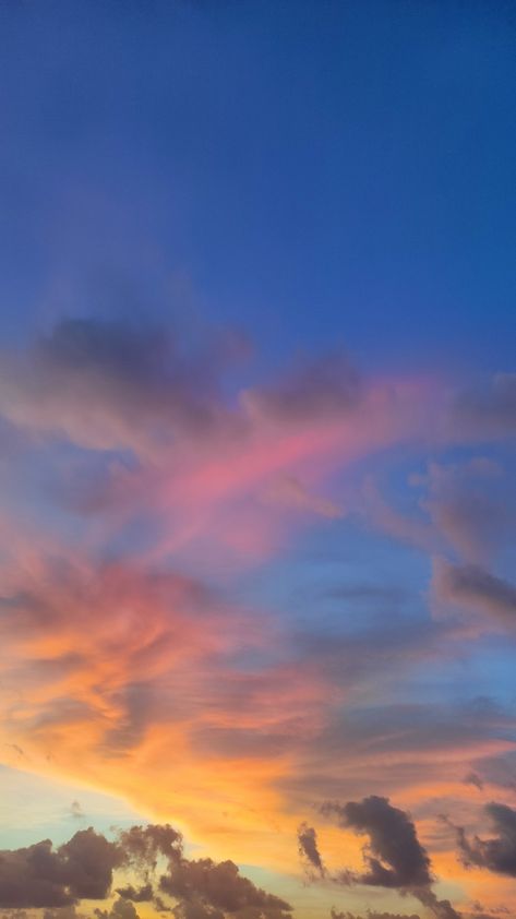 Sky with colourful clouds #sky #clouds #skywallpaper #wallpaper #colourfulsky #heavenly #background #skybackground #poetrybackground #quotebackground #iphonewallpaper #colours #pinkclouds #sunset #rainydayssky Colourful Sky Wallpaper, Colors Of The Sky, Colourful Sky Aesthetic, Simon Fairchild, Heavenly Background, Colourful Clouds, Colourful Sky, Landscape References, Sky Scenery