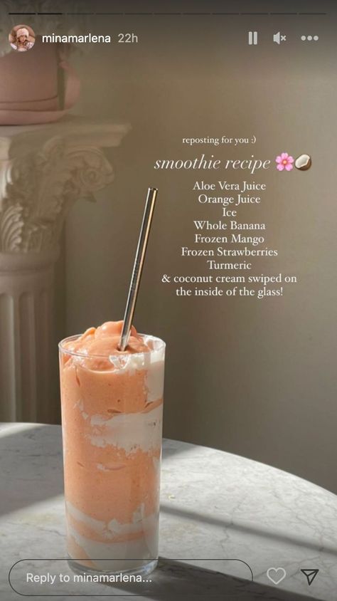 aloe vera orange fruit smoothie Coconut Smoothie Recipe, Banana Frozen, Frozen Mango, Juice Ice, Coconut Smoothie, Aloe Vera Juice, Frozen Strawberries, Smoothie Recipe, Happy Fall