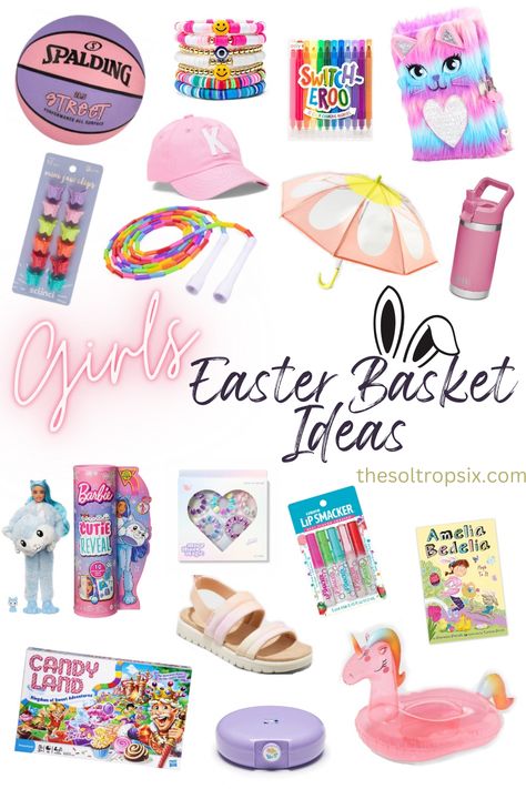 Practical Easter Basket Ideas For Kids, Easter Basket Ideas For Teens, Easter Basket Gift Ideas, Teen Easter Basket, Creative Easter Baskets, Boys Easter Basket, Girls Easter Basket, Holiday Baskets, Easter Books