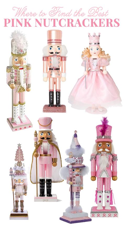 Where to Find Pink Nutcrackers | Pizzazzerie Pink Nutcracker Christmas, Nutcracker Ideas, Nutcracker Christmas Party, Nutcracker Birthday, Nutcracker Christmas Tree, Sugarplum Fairy, Nut Crackers, Pink Nutcracker, Nutcracker Christmas Decorations