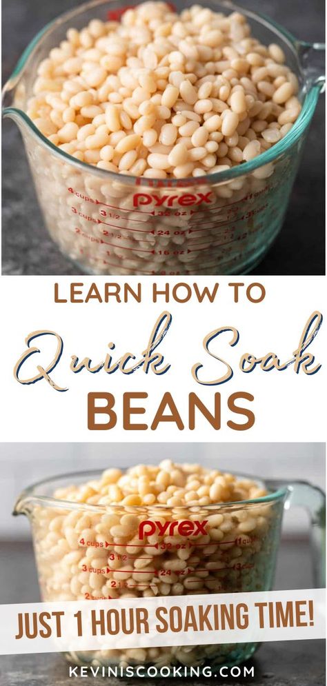 Quick Soak Beans, Navy Bean Recipes, Soak Beans, Dry Beans Recipe, Cook Beans, Navy Bean Soup, Soup For Dinner, White Bean Recipes, Navy Beans