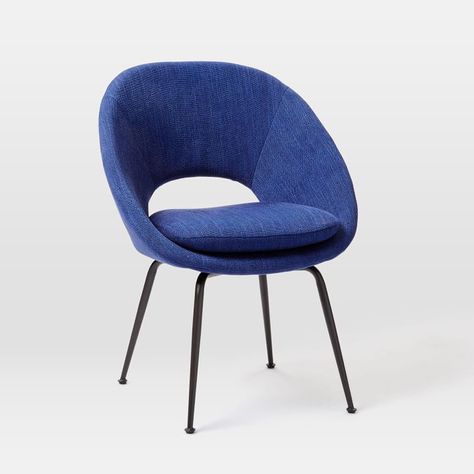 Orb Upholstered Dining Chair | West Elm Round Seat Cushions, Cantilever Dining Chair, Mid Century Dining, Contemporary Dining Chairs, Cafe Chairs, Diy Chair, Comfy Chairs, Velvet Dining Chairs, Leather Dining Chairs