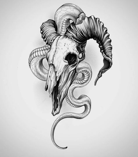 Ram Skull Sketch, Aries Skull, Goat Skull Tattoo, Animal Skull Tattoo, Tattoos Spiritual, Buffalo Tattoo, Satanic Tattoos, Dove Tattoo Design, Neo Tattoo