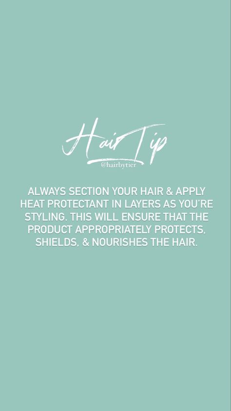 Monat Heat Protectant, Hairstylist Templates, Monat Tips, Hair Marketing, Hairstylist Tips, Hair Salon Quotes, Caption Ig, Hair Salon Marketing, Tuesday Tips