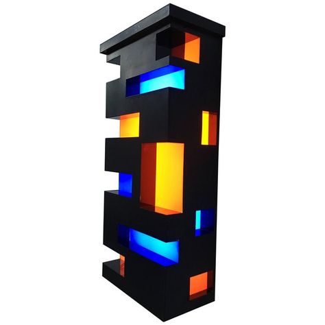 Architectural References, Fluorescent Tube Light, Theo Van Doesburg, Wall Appliques, Fluorescent Tube, Italian Lighting, Steel Sculpture, Light Style, Light Sculpture