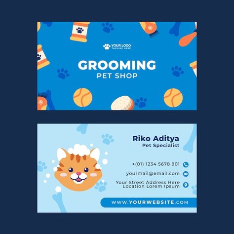 Vector hand drawn pet grooming business ... | Premium Vector #Freepik #vector Pet Grooming Business, Grooming Business, Vector Hand, Pet Grooming, Vector Photo, Pet Shop, Business Card Design, Premium Vector, Graphic Resources