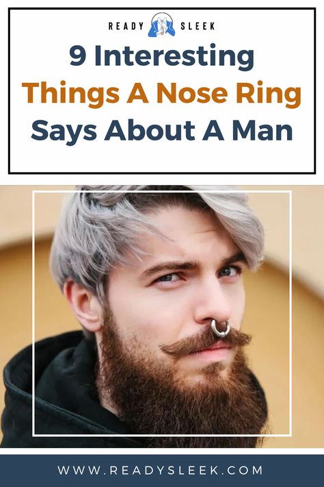 Is your man sporting a nose ring? You won't believe what it says about him! From rebellion to spirituality, discover 9 fascinating insights into the hidden meanings behind this unique fashion statement. Click to uncover the secrets! Image From Deposit Photos #nosering #style #mensstyle #casualstyle Guys With Nose Piercings, Septum Piercing Men, Nose Ring Men, Men's Piercings, Nose Piercing Ring, Strep Throat, Rugged Men, Shape Of You, Septum Piercing