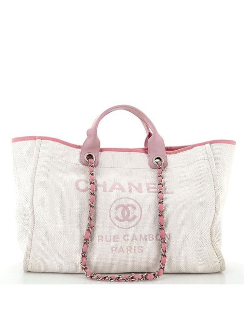 Chanel Tote Size: One Size Bags - used. 100% Raffia | Chanel Tote Bag: Pink Bags Chanel Bag Aesthetic, Chanel Beach Bag, Designer Shopping Bags, Chanel Clothes, Tote Bag Outfit, Chanel Tote Bag, Pink Bags, Luxury Tote Bags, Designer School Bags