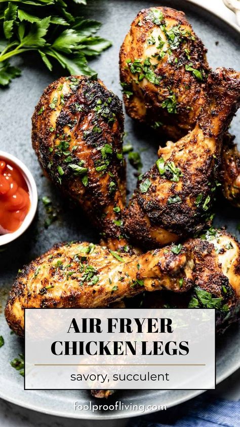 Air Fryer Chicken Legs Air Fryer Chicken Drumsticks, Fried Chicken Legs, Baked Bone In Chicken, Air Fryer Fried Chicken, Legs In The Air, Inflammatory Meals, Crispy Air Fryer Chicken, Fried Meat, Albondigas Soup