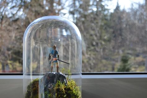 The Legend of Zelda - Moss Terrarium Using IKEA Glass Dome : 16 Steps (with Pictures) - Instructables Ikea Glass, The Dark One, Zelda Breath Of The Wild, White Spray Paint, Moss Terrarium, Legend Of Zelda Breath, Zelda Breath, Breath Of The Wild, The Legend Of Zelda