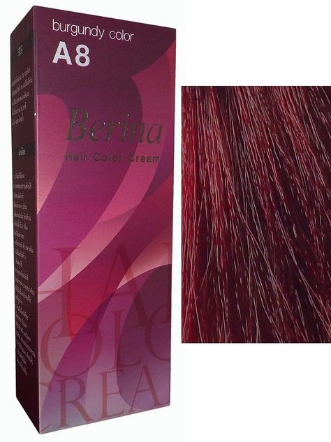 Permanent Hair Color Dye Berina Bergundy Berina Hair Color, Burgundy Hair Dye, Permanent Hair Dye Colors, Protein Conditioner, Hair Color Cream, Permanent Hair Dye, Hair Rinse, Permanent Hair Color, Hair Dye Colors