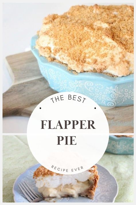 Flapper Pie The Easiest Pie You Will Ever Make Graham Wafer Crust, Vanilla Pie Filling, Lemon Custard Pie, Flapper Pie, Vanilla Wafer Crust, Meringue Topping, Lemon Pie Recipe, Pie Filling Recipes, Easter Breakfast