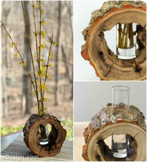 18 Charming Rustic Log Projects: Bringing Nature Indoors - DIY & Crafts. Enjoy the relaxing coziness that comes with homemade log furniture and décor! You can find great Rustic Style Furniture on https://www.cabinfield.com/ site also. Log Decor, Rustic Style Furniture, Log Projects, Deco Nature, Into The Wood, Wood Logs, Wood Creations, Deco Floral, Into The Woods