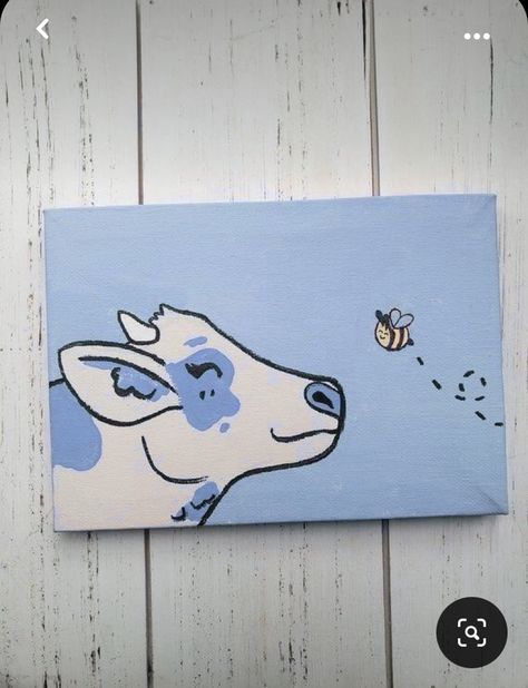 Paintings Easy Ideas, Painting Animals Easy, Aesthetic Things To Paint Easy, Dog Paintings Easy, Paint Pen Ideas, Bluey Painting, Hippie Painting Ideas Easy Canvas, Cute Painting Ideas Easy, Mini Lienzos Ideas