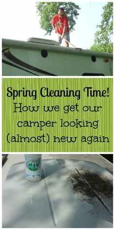 Spring cleaning the camper Remodel Camper, Camping Hacks With Kids, Camper Maintenance, Hang Curtains, Camper Organization, Camper Hacks, Rv Tips, Camping Camper, Camper Remodel