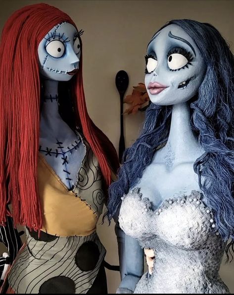 Corpsebride Emily, Jack And Sally Costumes, Sally Halloween Costume, Sally Makeup, Sally Costume, Tim Burton Characters, Pretty Halloween Costumes, Nightmare Before Christmas Halloween, Halloween Party Outfits