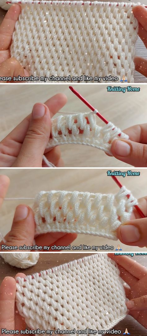 Long Crochet Hook Patterns, Diy Tunisian Crochet Hook, How To Do Tunisian Crochet, Step By Step Crochet Stitches, Tunisian Crochet Stitches Patterns, Tunisian Knit Stitch Patterns, Tunisian Blanket Pattern Free, Tunsinian Crochet Stitches, Tunisian Crochet Patterns Blanket