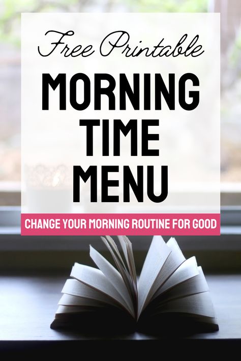 Start your day off on the right foot! A Charlotte Mason morning routine is the perfect way to begin your homeschool days. I share how establishing a morning time menu with my kids helped plan & structure our days. Whether you call it a Morning basket, circle, or meeting you'll learn how to create a simple morning time menu. Bonus: Download the free printable Peaceful Pionners Morning Time Menu with 29 weeks of morning basket ideas! For more Charlotte Mason resources visit ThePeacefulPress.com! Morning Menu Homeschool 2nd Grade, Free Morning Menu Printables, Homeschool Morning Menu Ideas, Morning Menu Homeschool, Morning Basket Ideas, Peaceful Press, Parenting On A Budget, Homeschool Middle School, Morning Basket