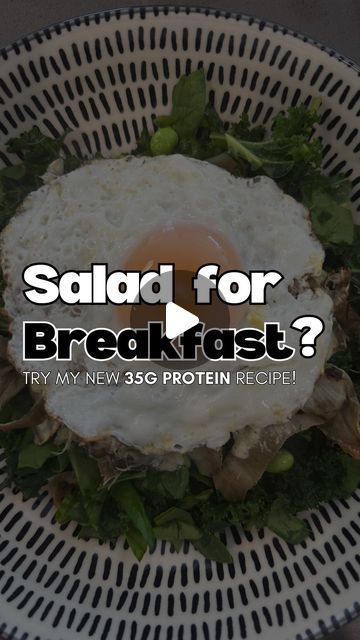 Pooja Gidwani MD, MBA | Personalized Care on Instagram: "✨HIGH PROTEIN BREAKFAST SALAD ✨

Ever thought about a salad for breakfast? Now’s the time! 🥗 Packed with 35 g of protein, fiber, omega fatty acids, vitamins and minerals, this isn’t just any salad. It’s a power loaded start to your day. 💪🏽

Comment PROTEIN to be added to Vitality Rx, my new newsletter, for the full breakfast salad recipe. To keep this entirely plant-based, skip the egg or swap with another protein source. 

#healthyrecipe #highproteinbreakfast #highproteinmeal #breakfastsalad #mealprepideas #plantbasedhighprotein #weightlossmeals #weightlosstips #foodforweightloss #plantbased #vegan #highprotein" Salad For Breakfast, Full Breakfast, Breakfast Salad, High Protein Breakfast, Protein Breakfast, Protein Sources, The Egg, High Protein Recipes, Protein Foods