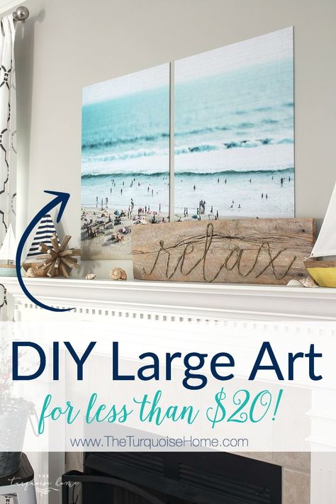 Color Engineer Prints: DIY Large Art on a Budget! Diy Large Art, Large Art Diy, Diy Large Wall Art, Diy Luminaire, Diy Wand, Engineer Prints, Large Wall Decor, Diy Home Decor On A Budget, Décor Diy