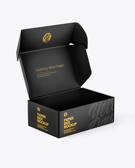 Box Mockup, Paper Box, Side View, Your Design, Box Design, Mockup, Packaging, High Quality, Black