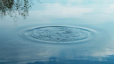 Throw a Stone Into a Lake. Ripple Circle On Lake by Bazava Waves on lake. Water surface Places Reference, Lake Ripples, Water Circle, Water Surface, Twin Lakes, Lake Water, Half Sleeve Tattoo, Water Drops, Sleeve Tattoo