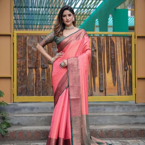 Hello Launching premium kubera pattu saree for the first time in soft fabric🔥 Fabric : pure soft kubera pattu silk which is very soft and easy to drape with a grand rich pallu and Designer brocade Blouse *Rate : 1099/-* Singles and Multiples Ready to dispatch ❣️(JM) Lehenga Jewellery, Half Saree Lehenga, Fancy Saree, Saree Jewellery, Brocade Blouse, Kanjivaram Silk Saree, Brocade Blouses, Wedding Silk Saree, Kanjivaram Sarees