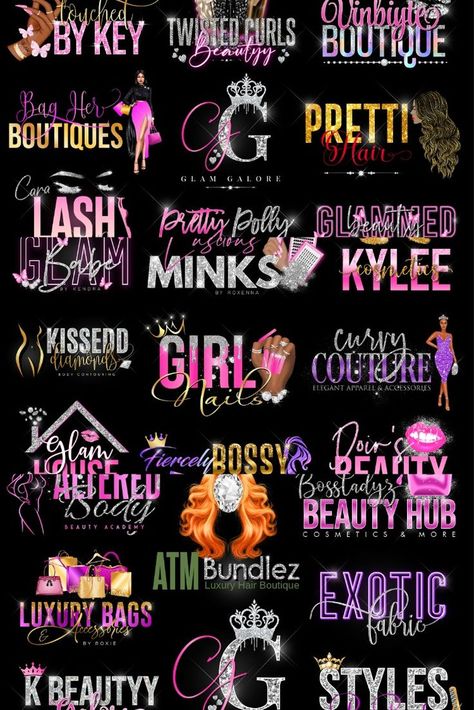 I will do feminine lip gloss,hair,nails,eyelashes,fashion,boutique, beauty logo design Makeup Business Names, Nail Logos Ideas, Gloss Hair, Hair Logo Design, Makeup Logo Design, Beauty Room Salon, Lashes Tutorial, Lip Logo, Skincare Logo