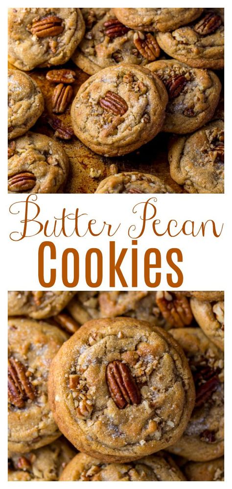 Brown Butter Pecan Cookies, Cookies With Pecans, Plats Healthy, Butter Pecan Cookies, Christmas Baking Recipes, Pecan Cookies, Think Food, Butter Pecan, Best Cookie Recipes