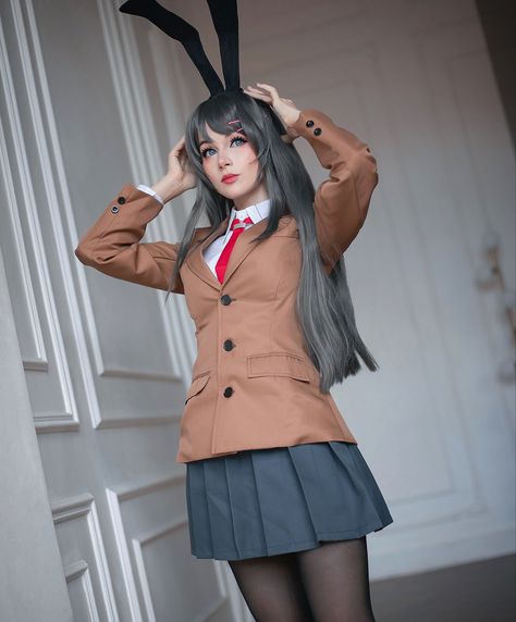 Rascal Does Not Dream of a Dreaming Girl cosplay ♡ Mai Sakurajima Bunny Girl Senpai Cosplay, Mai Sakurajima Cosplay, Mai Cosplay, Bunny Girl Senpai, Movie Cartoon, Mai Sakurajima, Swimwear High Waisted, Cute Cosplay, Bunny Girl