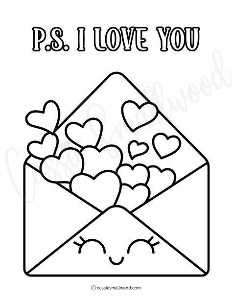 P.S. I love you coloring page with envelope full of hearts Valentine’s Day Coloring, Valentine's Day Coloring Pages Free Printable, February Kids Crafts, Happy Valentine’s Day Coloring Sheet, I Love You Coloring Pages, Valentine’s Day Coloring Pages For Kids, February Coloring Pages Free Printable, Valentine Printables Free Kids Coloring, Free Valentines Day Printables For Kids