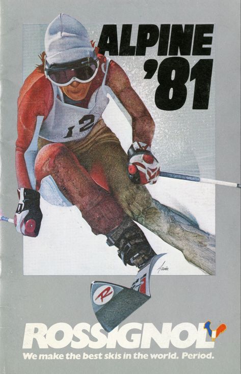 Rossignol catalog | 1981 | #rossignol #ski #skiing #skier #1980s #80s #outdoor #outside #archive #moodboard #aesthetic Skiing Graphic Design, Jacket Photography, Lake Bedroom, Archive Moodboard, Ski Magazine, Vintage Skiing, Ski Room, Winter Session, Ski Aesthetic