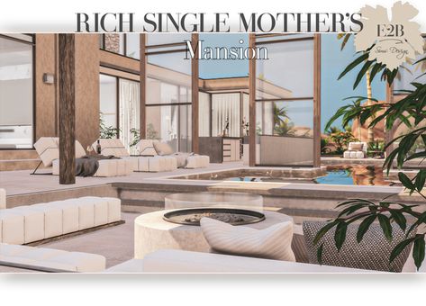 RICH SINGLE MOTHER'S MANSION | Patreon Sims 4 Kim Kardashian House, Sims 4 Millionaire Mansion, Sims 4 Cc Patreon Build, Sims 4 Family Home Patreon, Sims 4 Millionaire Cc, Sims 4 House Furniture Cc Patreon, Sims 4 Modern Home Cc, Sims 4 Cc Modern House Patreon, Sims 4 Maxis Match House Download