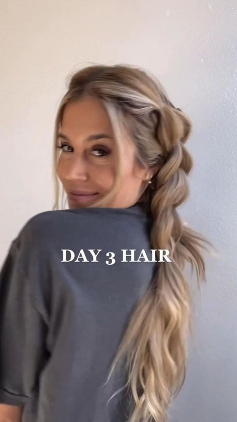 Hairstyles for each day between washes 💕 | Hair styles, Hair tutorial, Long hair styles Work Hair Styles, Wash Day Hairstyles, Pinterest Hairstyles, Hair Wash Day, Hoco Hair Ideas Ponytail, Hoco Hair Ideas Short, Wash Day, Work Hairstyles, Hair Skin Nails