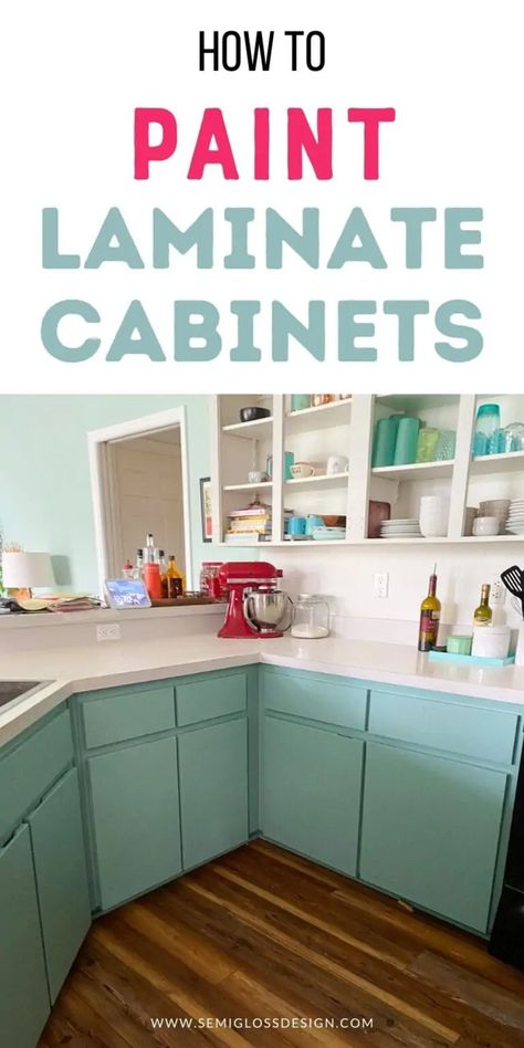 Want to update your kitchen without spending a fortune? Painting your cabinets is the best way! Learn how to paint laminate cabinets. Laminate Cabinet Makeover, Paint Laminate Cabinets, Painting Laminate Kitchen Cabinets, Formica Cabinets, Painting Laminate Cabinets, How To Paint Laminate, Laminate Kitchen Cabinets, Budget Kitchen Makeover, Melamine Cabinets