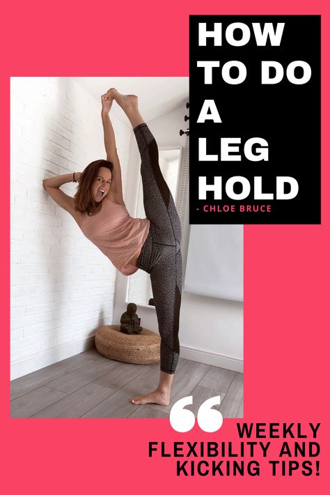 Step by Step tutorial on how to do a leg hold. Learn Chloe's tricks on the best and easiest way to get your leg held at its highest point! How To Do A Leg Hold Step By Step, Stretching Tips, Chloe Bruce, Kick Tutorial, Dance With You, Work Outs, High Point, Online Training, Black Belt