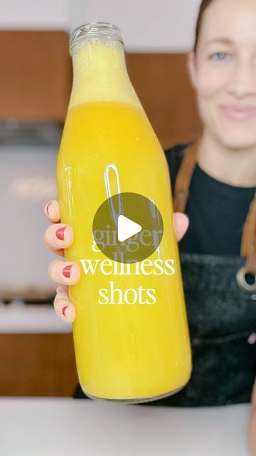 808K views · 47K likes | Arianne. olympian + holistic nutritionist on Instagram: "Make your own ginger shots at home! 

2 cups fresh organic ginger root (washed + any weird bits cut off, no need to fully peel)

Juice of 3-4 organic lemons 

2-3 cups filtered water 

1-2 Tablespoons of turmeric powder (or you can use the full turmeric root if you have access to it!) 

1-2 Tablespoon of raw honey 

Pinch of black pepper 

Blend the ginger, lemons, and water in a high speed blender. 

Pour into a straining bag and strain. 

Pour the strained ginger lemon juice back in the blender and add turmeric powder, pepper, honey. Blend until combined. 

Store in the fridge

I like more watered down (aka i enjoy drinking it), instead of burn your throat ginger. 

But you do you! 

Also, add a splash to h Ginger Lemon Juice, Ginger Shot Recipe, Healthy Protein Breakfast, Juice Making, Ginger Shots, Ginger Shot, Ginger Water, Ginger Juice, Healthy Teas