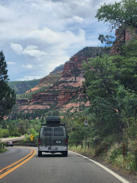 a green van traveling while on a trip (ironically taken in Arizona) #2023 #art #simplicity #green #vanlife #roadtrip #Arizona #photography #summer #simple #aesthetic #wallpaper #background #travel #cinematic (my photo) Simple Aesthetic Wallpaper, Van Traveling, Arizona Roadtrip, Roadtrip Aesthetic, American Roadtrip, Arizona Aesthetic, Vans Aesthetic, Arizona Photography, Green Vans