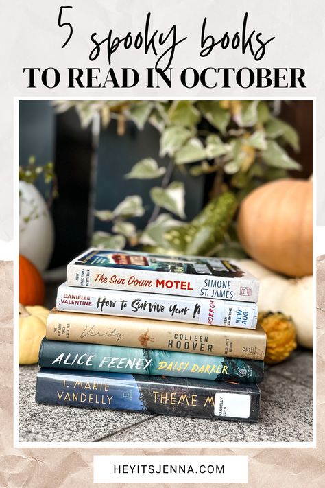 Spooky Books to Read This October • hey, it's jenna Spooky Book Club Books, Spooky Books, October Book Club, Book Club Suggestions, October Reading, Book List Must Read, October Books, Halloween Reading, Book Club Reads