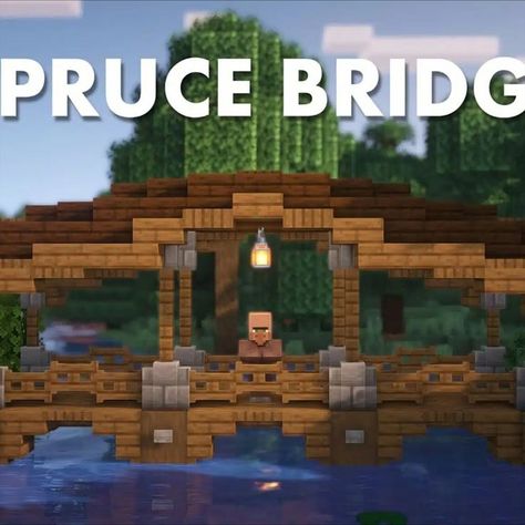 Minecraft Storage, Minecraft Bridge, Bridge Ideas, Cottage Minecraft, Build A Bridge, Minecraft Interior Design, Minecraft House Plans, Minecraft Farm, Minecraft Cottage